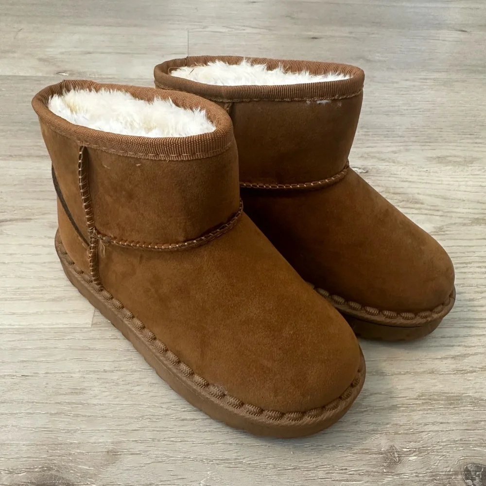 Girls winter fur boots faux suede size 12